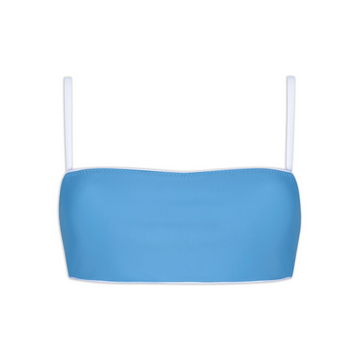 women's cerulean blue bandeau bikini top