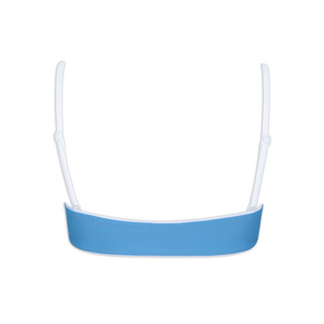 women's cerulean blue bandeau bikini top