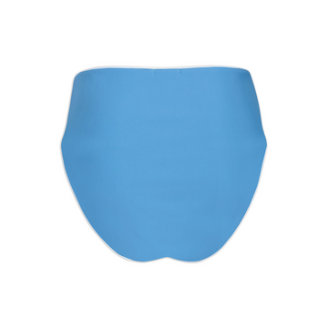 women's cerulean blue high waist bikini bottom