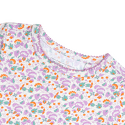girls orchid floral pima pajamas set
