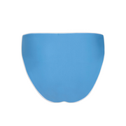 women's cerulean blue mid rise bikini bottom
