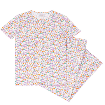 women's orchid floral pima pajamas set