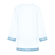 women's white linen tunic dress