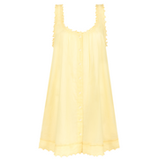 women's soleil yellow scalloped button up dress