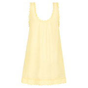 women's soleil yellow scalloped button up dress