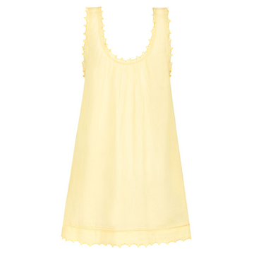 women's soleil yellow scalloped button up dress