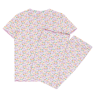 women's orchid floral pima pajamas set