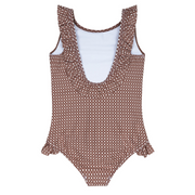 girls cafe flora ruffle collar one piece