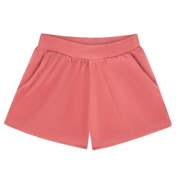 women's sailor red french terry shorts