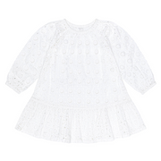 girls white embroidered coverup
