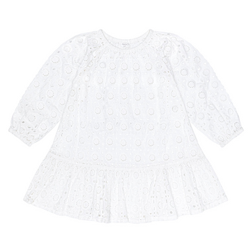 girls white embroidered coverup