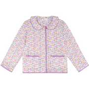 girls orchid floral quilted jacket