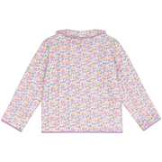 girls orchid floral quilted jacket