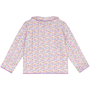 girls orchid floral quilted jacket