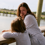 women's slate floral pima robe