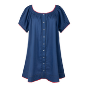 women's navy cotton coverup