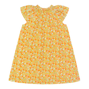 girls marigold floral shift dress