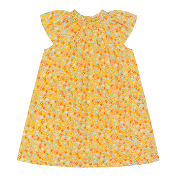 girls marigold floral shift dress