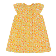 girls marigold floral shift dress