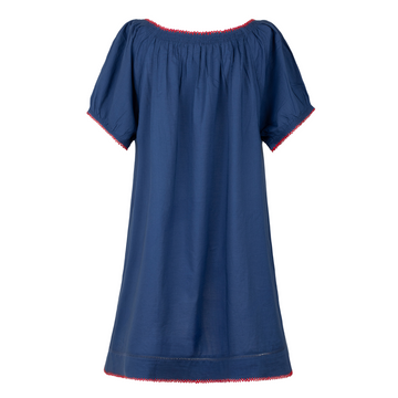 women's navy cotton coverup