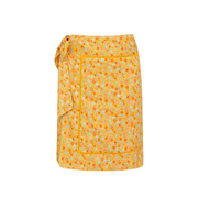 women's marigold floral pareo