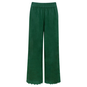 women's palma green linen pants