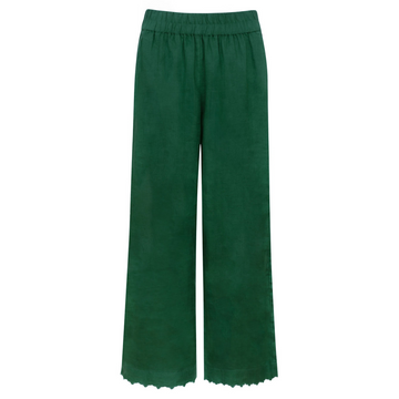 women's palma green linen pants
