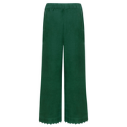 women's palma green linen pants
