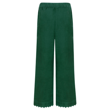 women's palma green linen pants