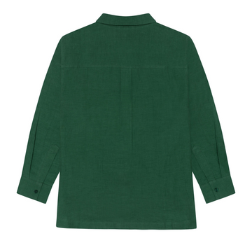 women's palma green linen button down shirt