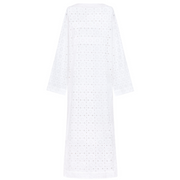 women's white eyelet kaftan