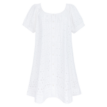 women's white eyelet coverup