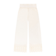 girls cream schiffly pants