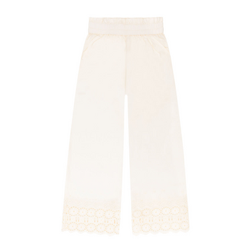 girls cream schiffly pants