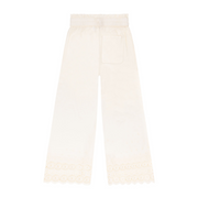 girls cream schiffly pants