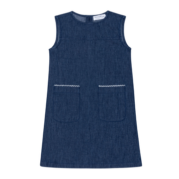 girls deep chambray dress