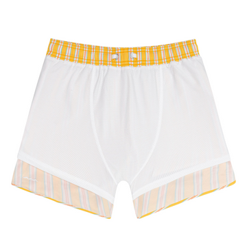 men's marigold stripe boardie