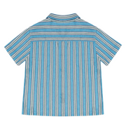 boys isla blue stripe linen button down shirt
