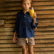 boys cafe flora ultra-soft twill shorts
