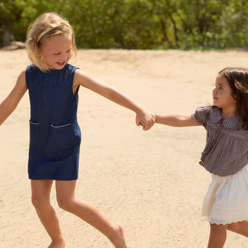 girls deep chambray dress