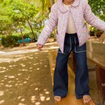 girls deep chambray pants
