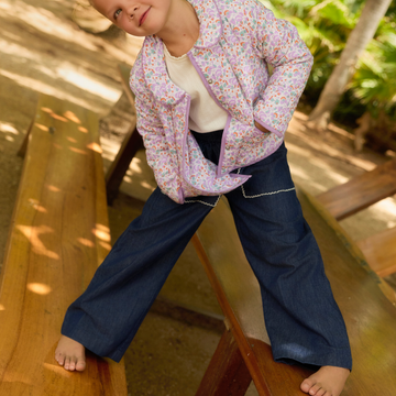 girls deep chambray pants