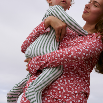 baby boxwood ticking stripe pima footie