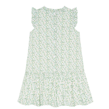 girls sea marsh floral drop waist dress
