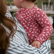 baby holiday bloom pima footie