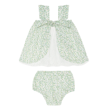 baby sea marsh floral flutter tank bloomer set