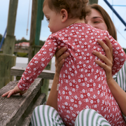 baby holiday bloom pima footie