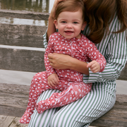 baby holiday bloom pima footie