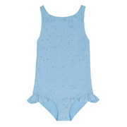 girls dusk blue eyelet ballerina one piece
