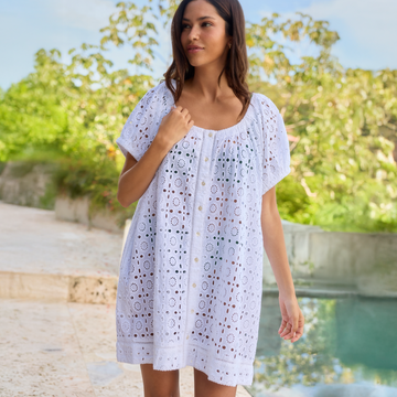 women's white eyelet coverup